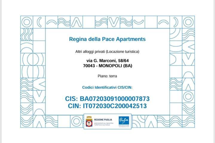 Regina Della Pace Apartments & Suite Con Sauna Monopoli Zewnętrze zdjęcie